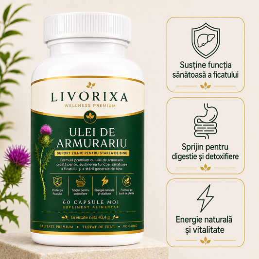 Livorixa® Supliment cu Armurariu pentru Susținerea Ficatului și Digestiei